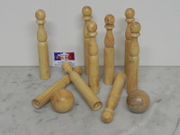 9 MINI QUILLES EN BUIS